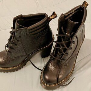 Dr Martens Persephone Lace-up High Heel Boots, Black Pebble Leather